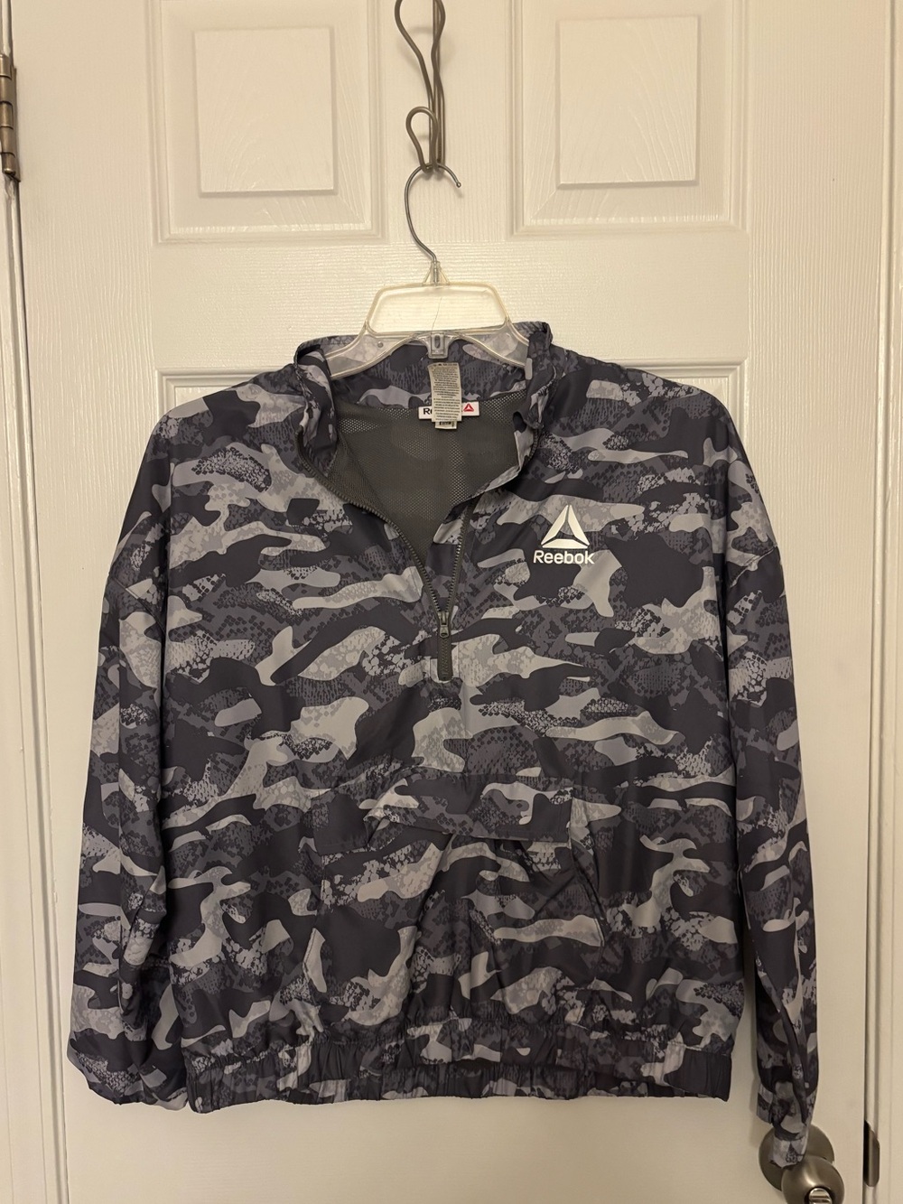 Gray Camo Reebok Jacket - Size Medium